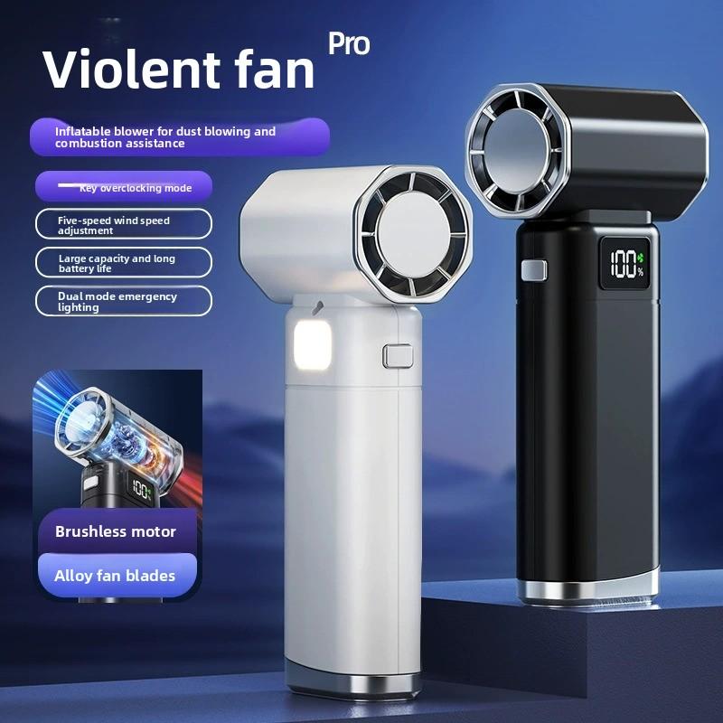 Ventilador de mano portátil recargable por USB mini ventilador de escritorio de alta velocidad