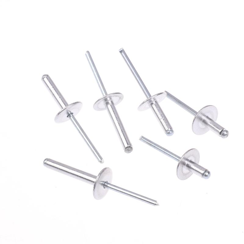 30 Pcs Large Flange Blind Rivets, Aluminum Rivets Assortment Kit Blind Rivets, Round Head Rivets