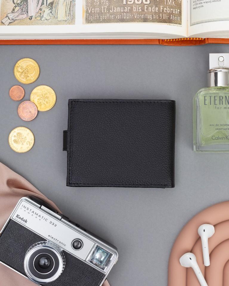 Men's Leather Wallet 0035L-PDM-BP-9045 Black