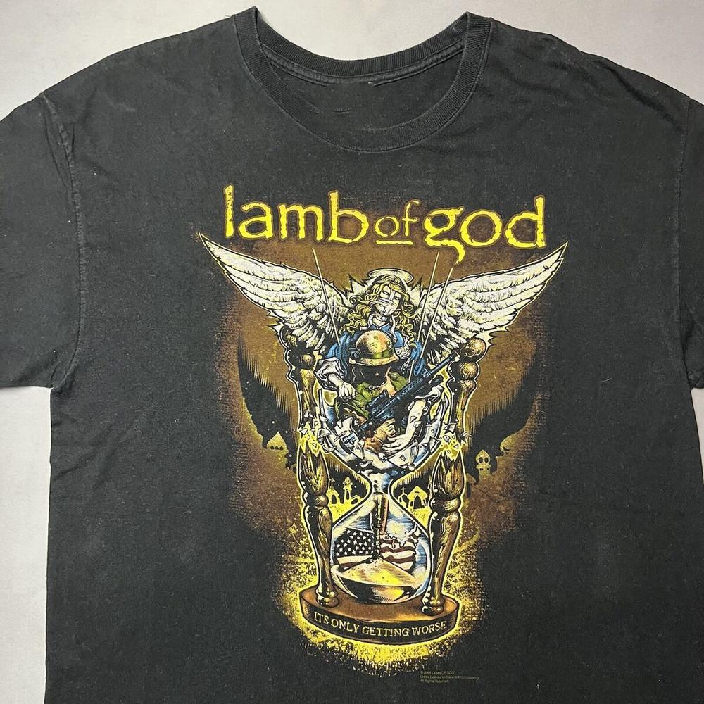 Lamb Of God Band Black T-Shirt Cotton Unisex Short Sleeve Unisex T-Shirt S