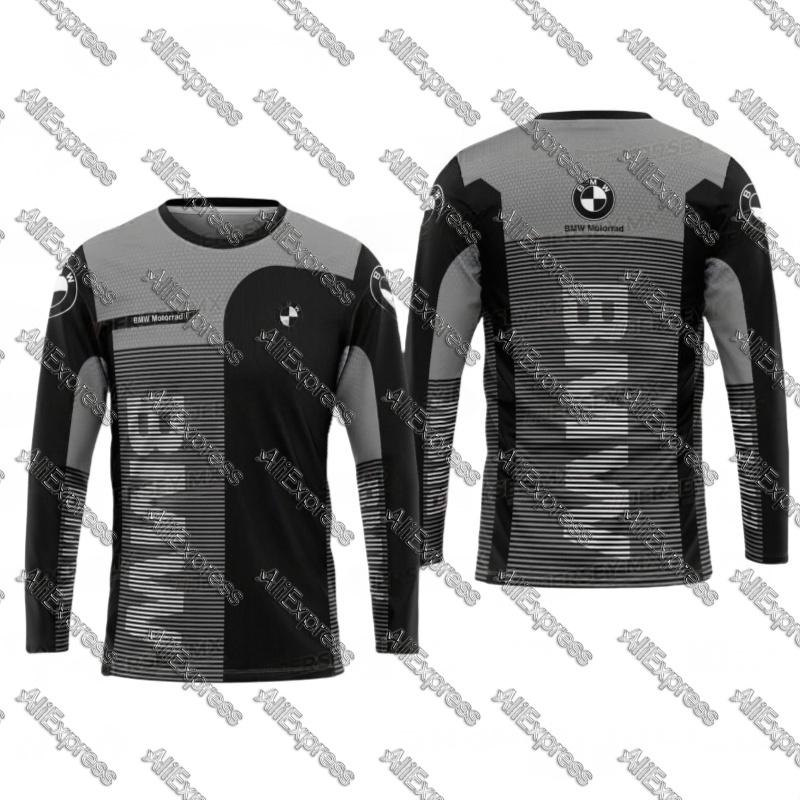 2025 BMW Classic Fashion Quick-Drying Long Sleeve T-Shirt Comfortable Casual High-Quality Top for Sports Cycling Moto Activities GB3