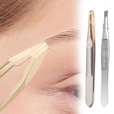 1Pcs Eyebrow Tweezer Hair Beauty Fine Hairs Puller Stainless Steel Eye Brow Clips Removal Hair Removal Tweezers Makeup Tools