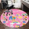 1pc Ms Rachel3 Design Printed Area Round Carpet for Bedroom Living Room Home Decor Rugs Mat Non Slip Mat Rug for Bedside