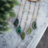 [Natural Gemstone Dream Catcher] Natural Green Gemstone 1pc Dream Catcher - Wind Chimes, Sun Catchers, Home Decor