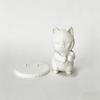 1pc Adorable Cat Base Pen Holder, Kitten Shape Desktop Stationery Organizer for Pens Markers, Decorative Desk Accessory