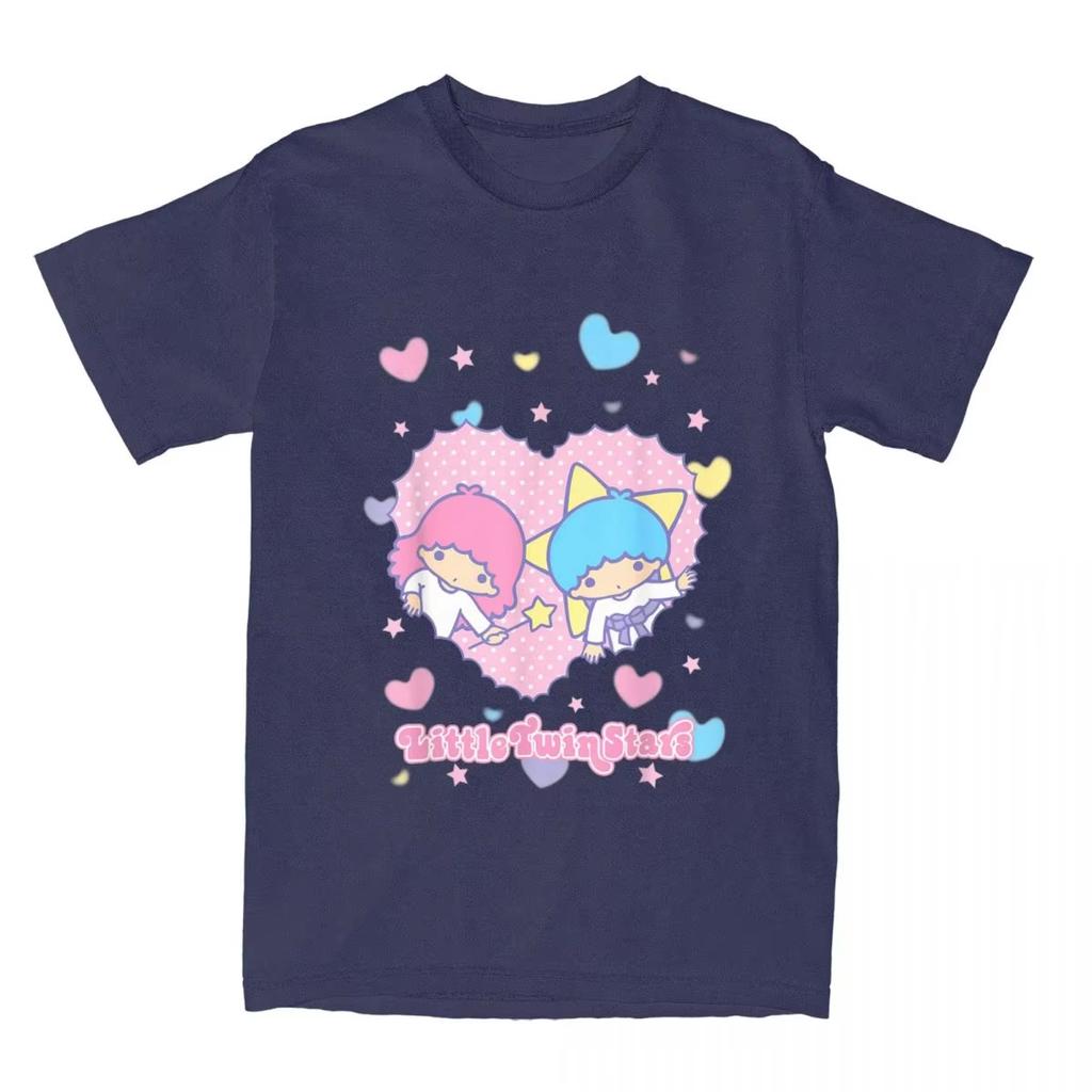 Little Twin Stars Retro Logo Valentine T-Shirt for Men Women Vintage Pure Cotton Tees Short Sleeve T Shirt New Arrival Tops