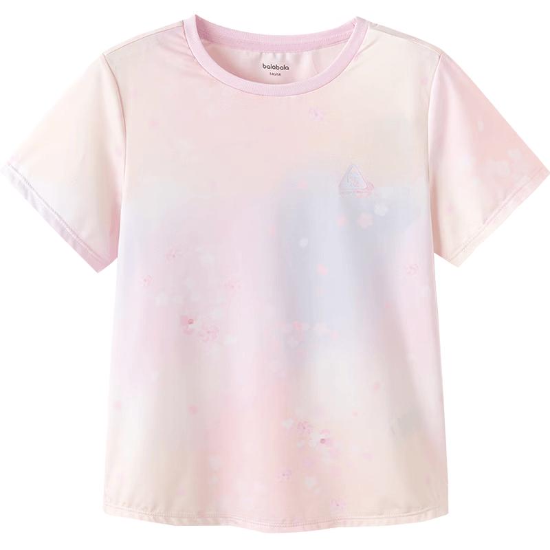 Balabala Girls Quick-Dry Short Sleeve T-Shirt 130