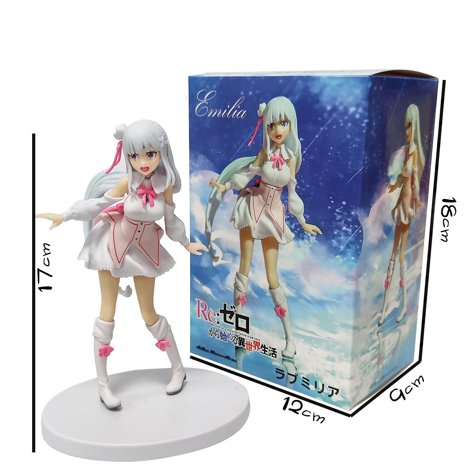 

17Cm Re: Zero Starting Life In Another World Anime Figurine Emilia Action Figures Kawaii Memory Snow Emilia Collection Model Toys