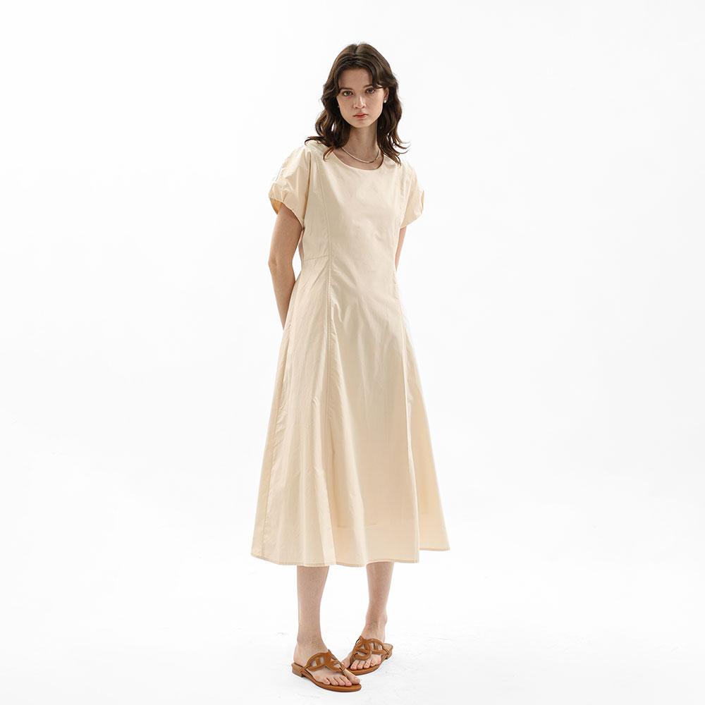 Wednesday Delight Wd_Cap Sleeve Long Dress_Cream