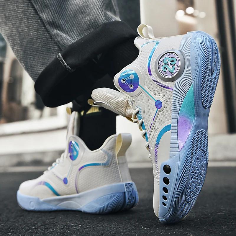 New Men Basketball Shoes Field Sports Cushioned Brand Sneaker Waterproof Gym Athletic Non-slip Training Street Basketball Boots