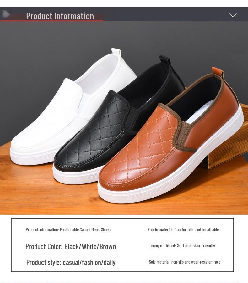 Men's White Non-Slip Casual Nurse Shoes - Comfortable, Lightweight, and Breathable Hospital Work Footwear.