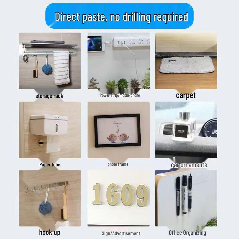 Nano Traceless High-Viscosity Double-Sided Tape - No Marks, Strong Adhesive