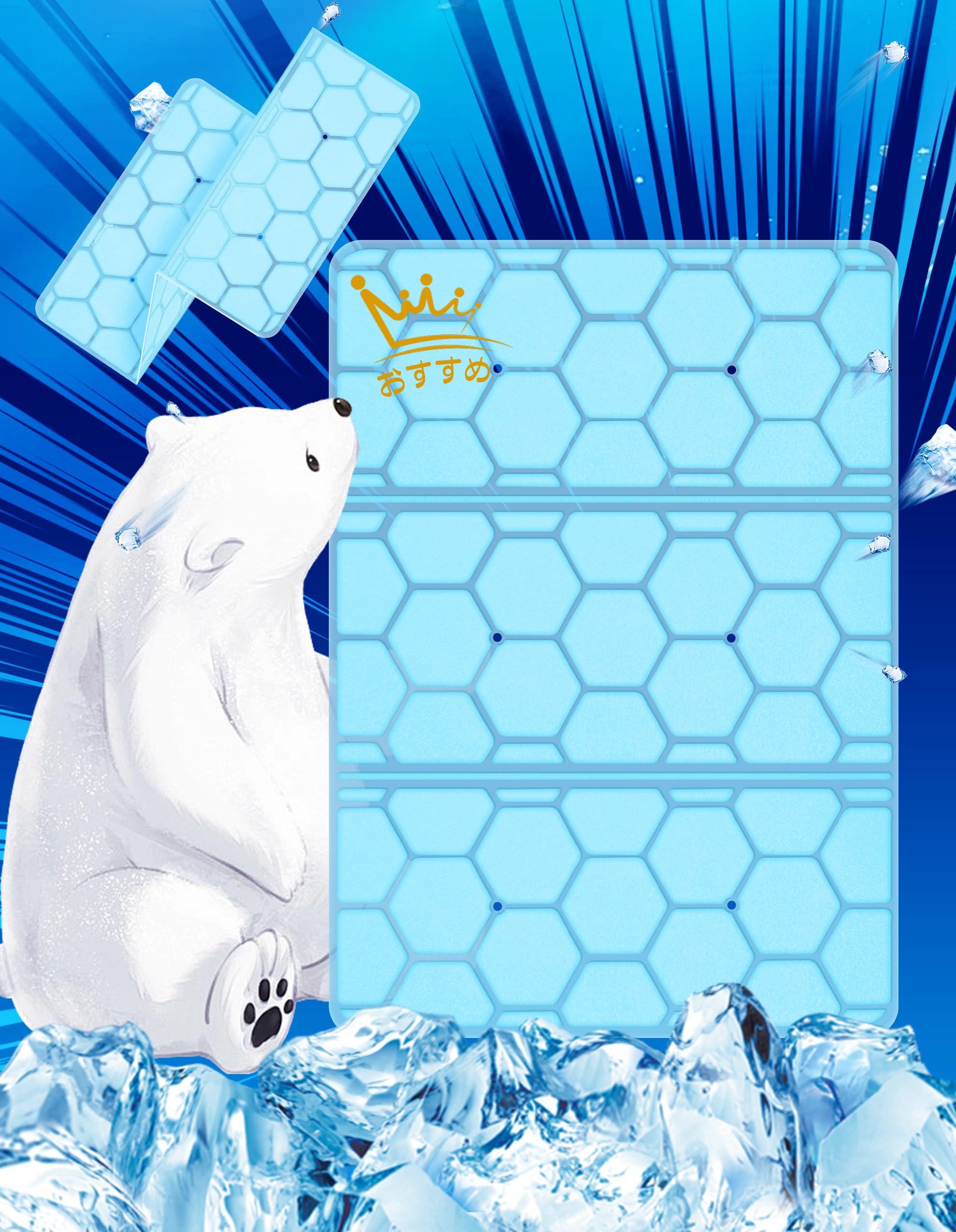 

Zrox Предотвращение теплового удара Лед Тонкий и многоразовый Охлаждающий PCM Охлаждающий лед Охлаждающий Предмет для предотвращения теплового удара Подушка, Легкий, синий