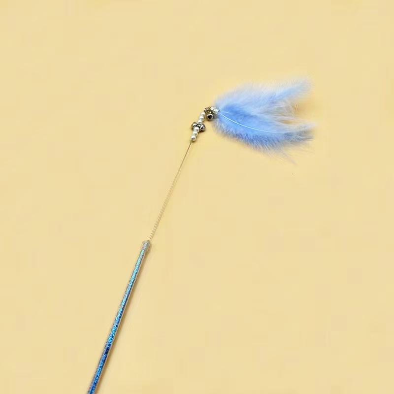 Cat Toy Fairy Cat Teaser Stick Bell Feather Long Pole Cat Toy Cat Self-pleasure Toy Pet Toy