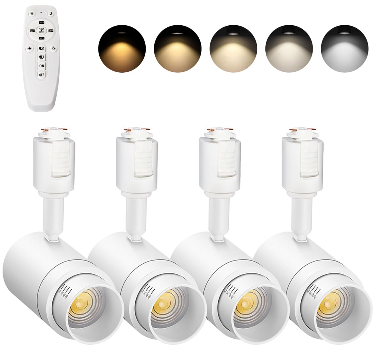 

TuyuBEE Stepless Dimmable and Color-Adjustable Zoomable Track Light, 10W (100W Equivalent) Integrated LED Lighting, Bright Track Light, High Color