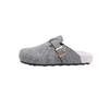 Grape mother autumn new warm and velvet inner height increase fluff half drag outer wear platform women's shoes autumn and winter