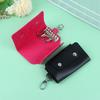 1Pc Portable Pu Leather Housekeeper Holders Car Key Holder Bag Case Unisex Wallet Cover Simple Solid Color Storage Bag