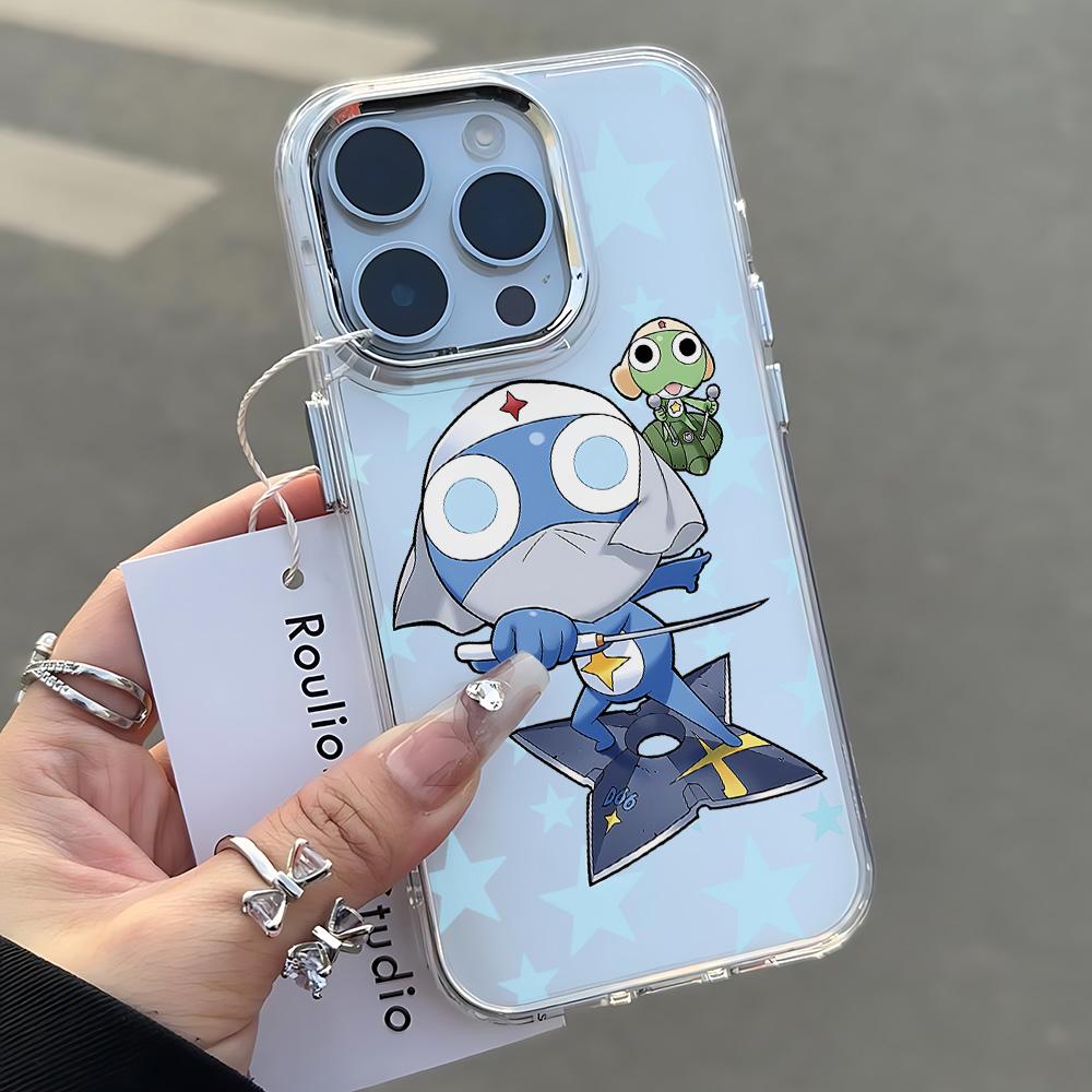 

K-Keroro G-Gunsou Phone Case For iPhone 17 16e 16 15 14 13 12 11 mini Pro Max X XR XSMAX 8 7 Air Plus Transparent Soft Cover iPhone 16 Plus