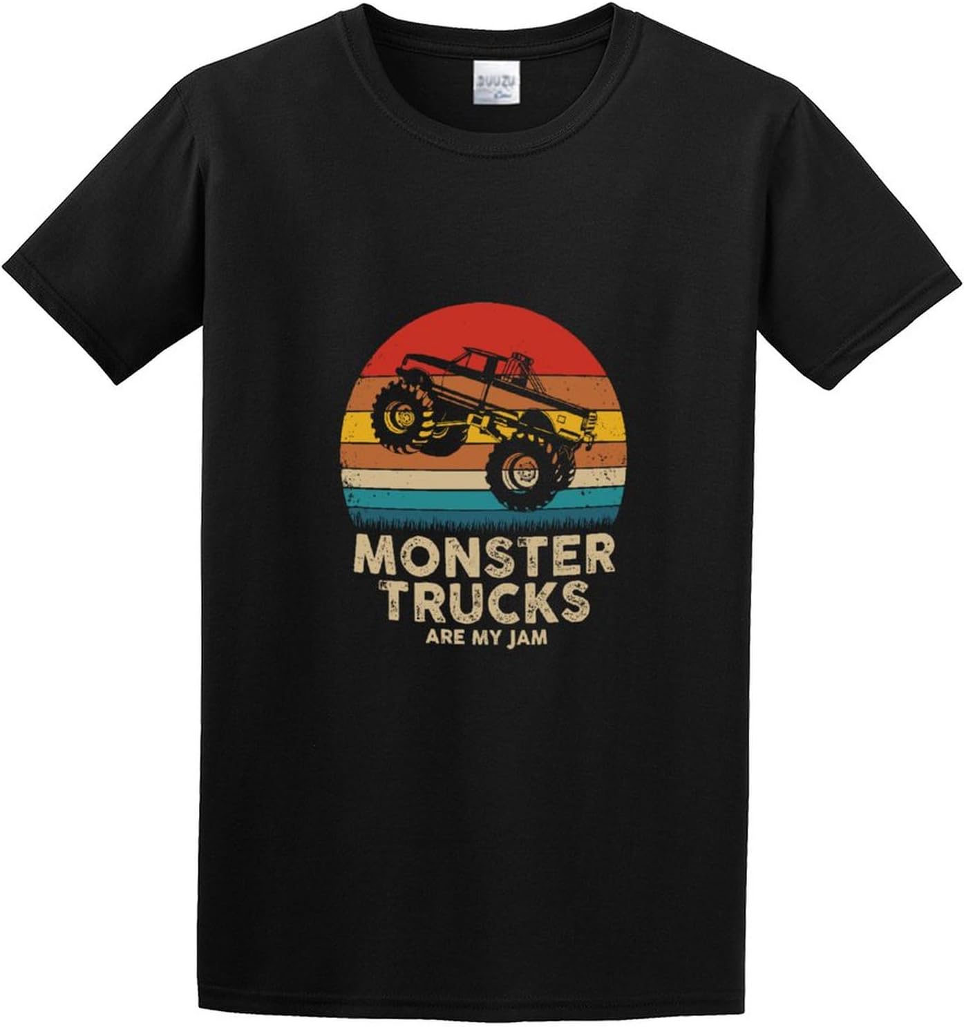 Cool Vintage Monster Truck are My Jam Retro Sunset Unisex Short-Sleeve T-Shirts Black L чёрный
