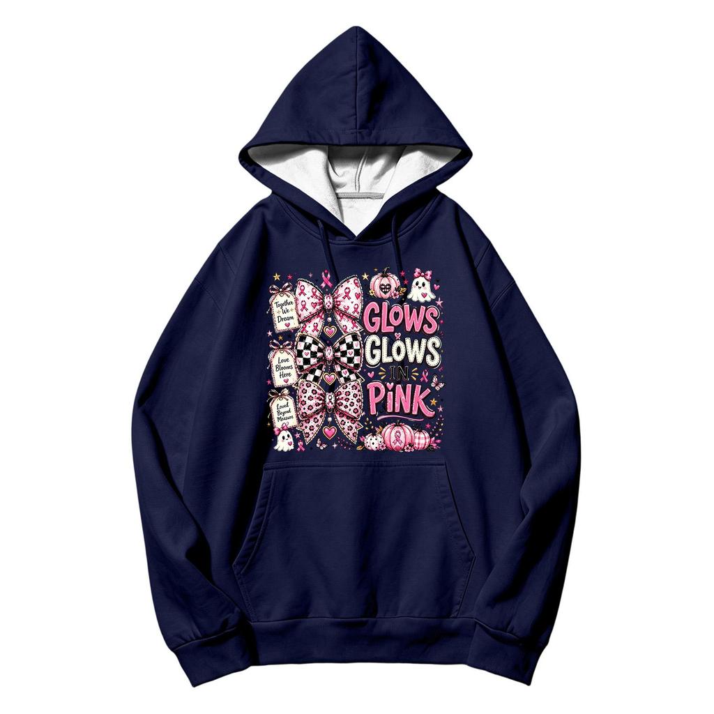 Unisex Printed Long Sleeve Casual Hoodie Sweatshirt with Pockets for Men and Women