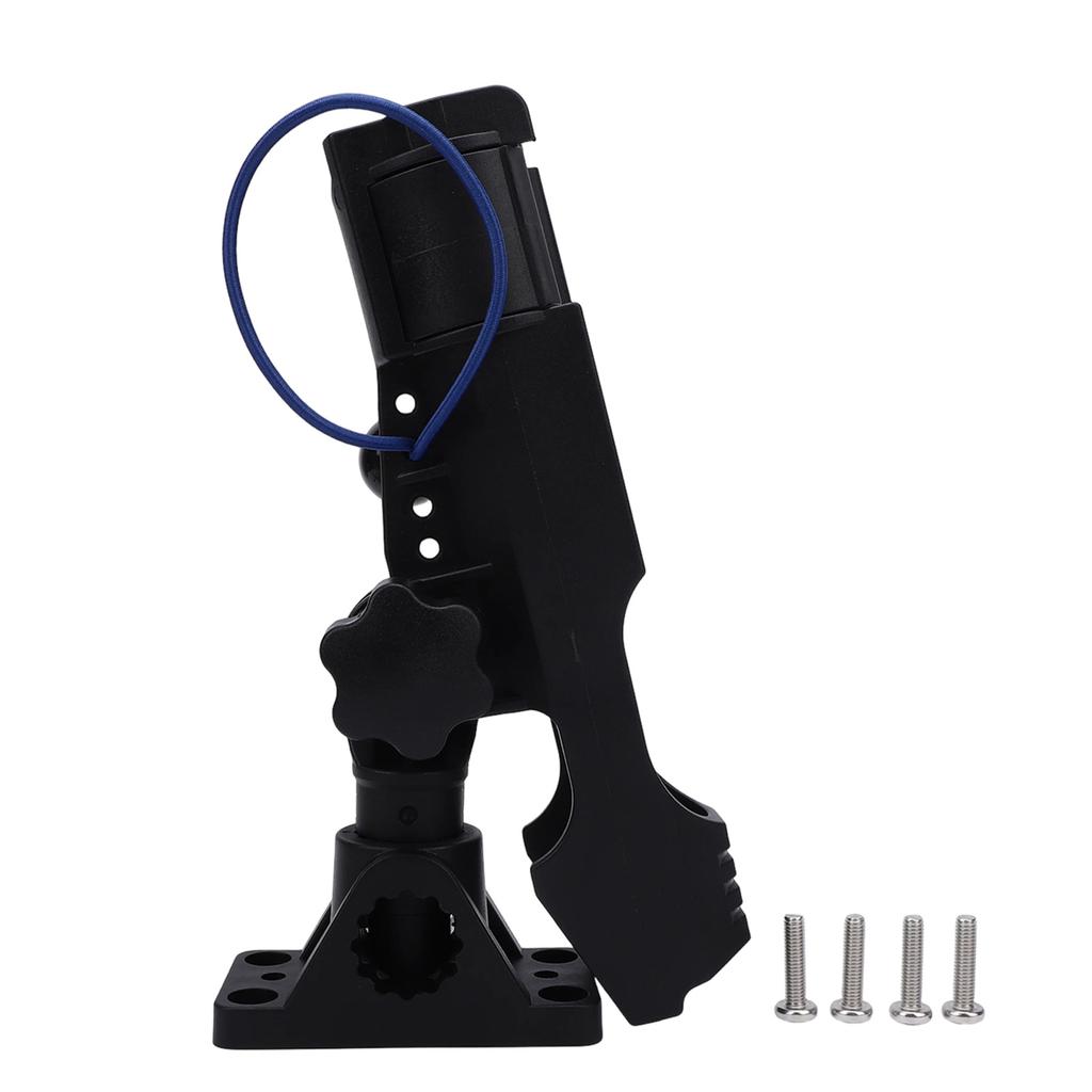 Boat Fishing Rod Holder Side Deck Mount 360 Degrees Rotatable Pole Holder for Kayak Boat with Anti Lost Rope