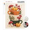 Elegant Framed Pearl Art DIY Set with Autumn Harvest Teacup 5D Sparkling Bead Canvas Painting Ready To Display Romantic Home Decor Gift