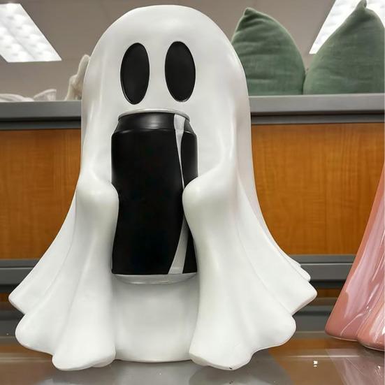 Halloween Coke Ghost Statue Cute Ghost Drink Holder Desktop Beverage