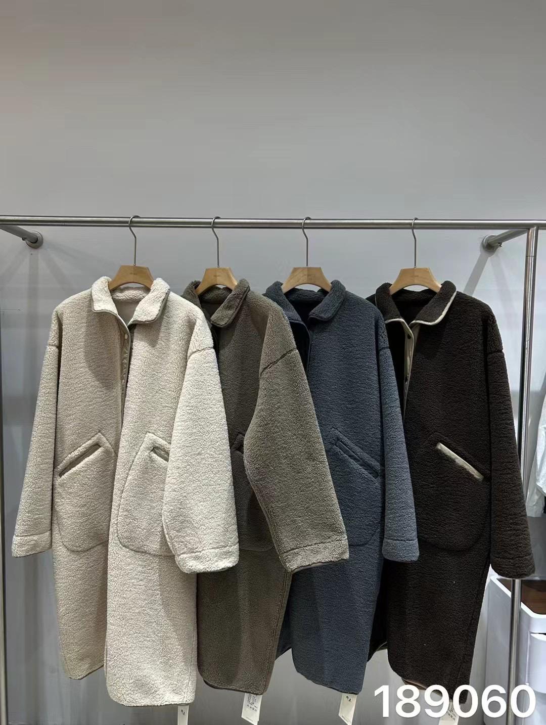 

189060 Корейское свободное повседневное пальто из искусственного меха под овчину большого размера Coffee