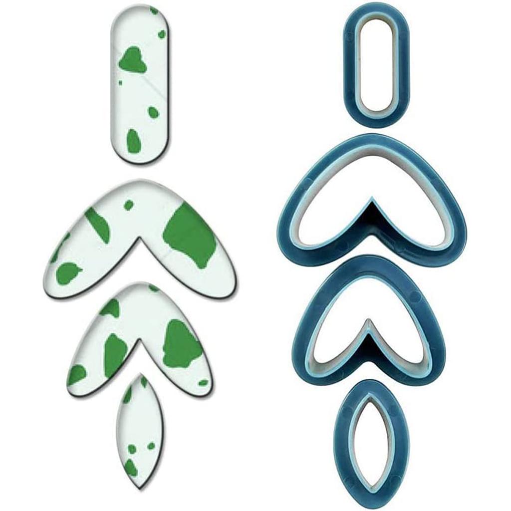 24 Pcs Clay Earring Cutters Set for Polymer Clay Jewelry Making Different Sizes and Irregular Shape Plastic Polymer Clay Cutters