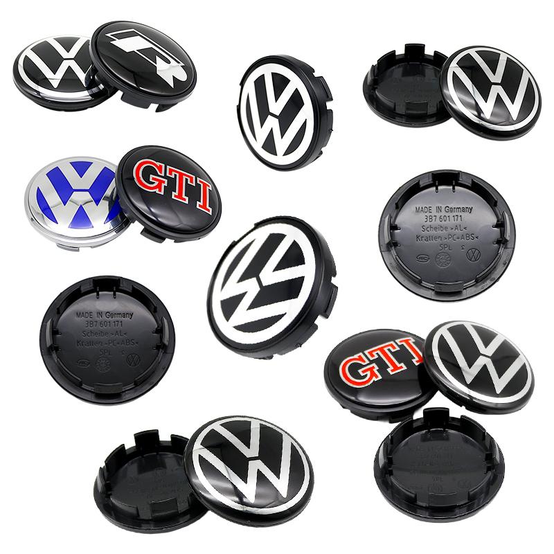 4pcs VW Wheel Center Hub Caps 56mm 65mm 66m 70mm 76mm wheel cover For VW Touran Golf 4 5 6 7 Polo Passat B5 B6 B7 CC accessories EC1
