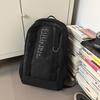 Large Capacity Backpack Men Travel Computer Backpack Letter Print Student Class Commuter Schoolbag