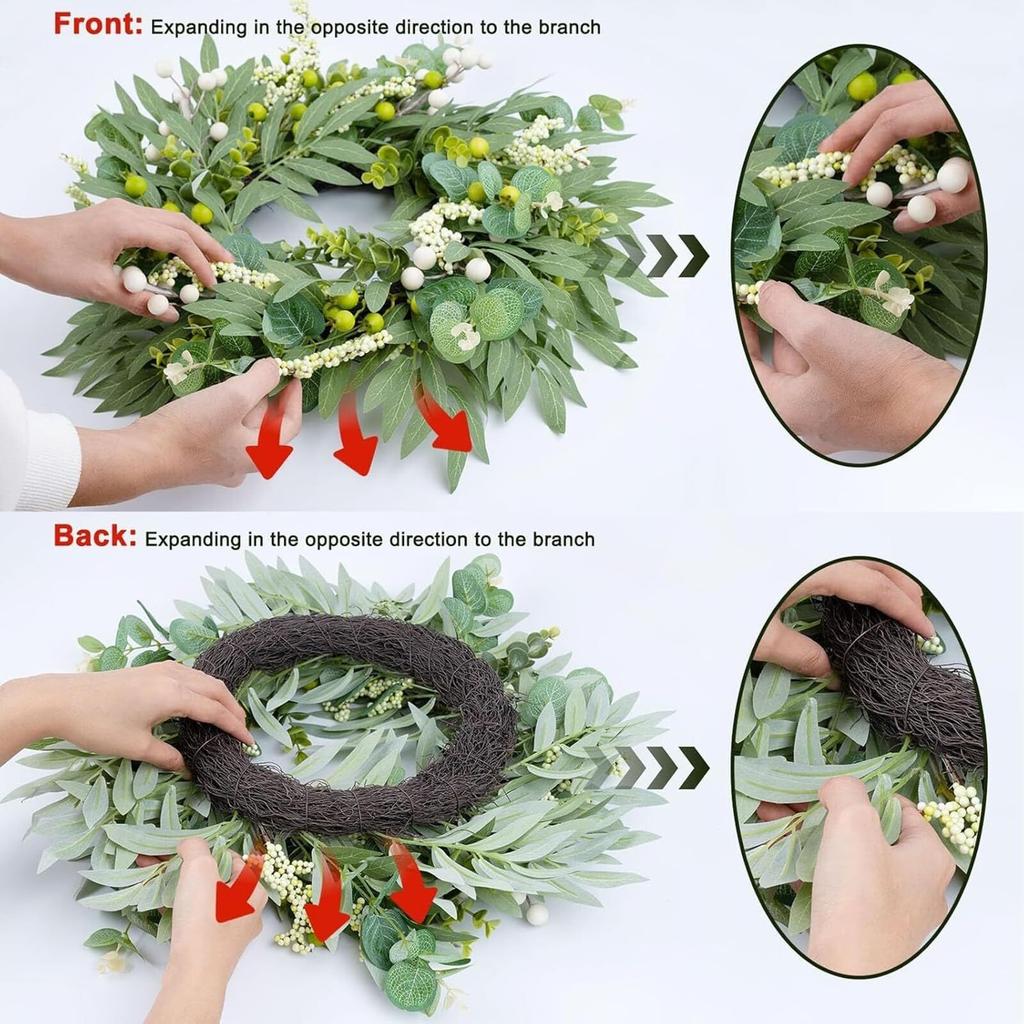 Wreath Simulation Leaf Wreath  Hot Wreath Spring And Summer Door Hanging Decorative Ring