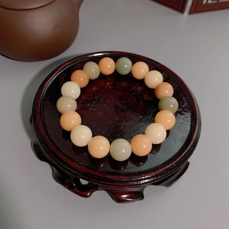 

JYL TS Bracelet Red Elephant Style Brings Auspiciousness & Wisdom Sugar heart multi-treasure bodhi малини рожевого кольору