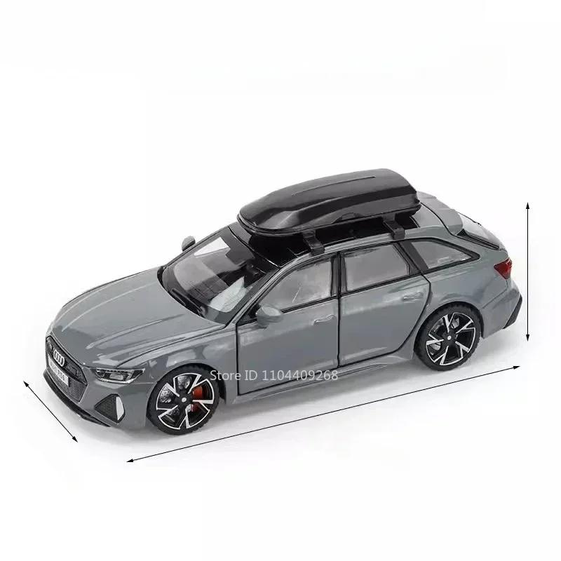 1:32 Maßstab RS7 RS6 Sportwagen Spielzeugmodell Licht Ton Rückzug Diecast Metall Miniaturfahrzeuge Modelle Kinder Desktop Ornamente