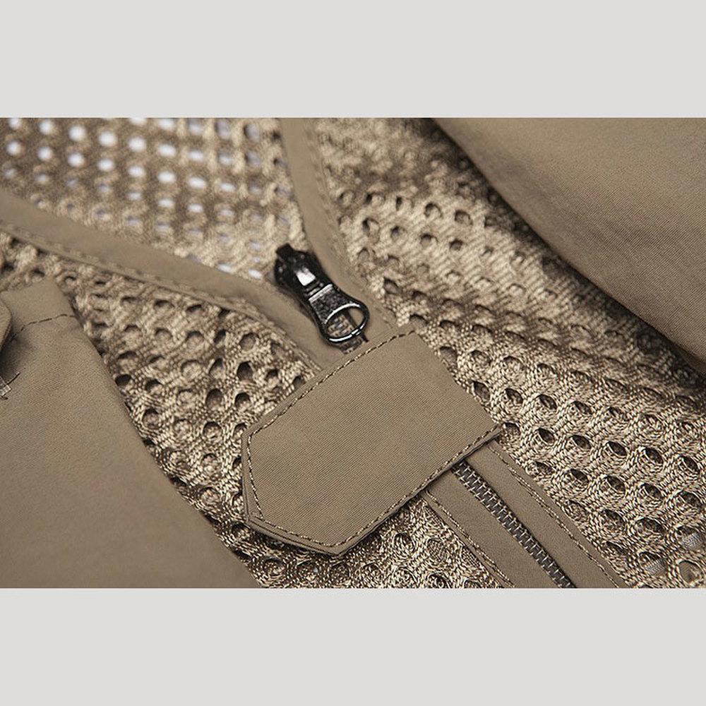 Angelweste Schnelltrocknend Atmungsaktiv Mehrere Taschen Netzjacke Fotografie Outdoor-Sport Trekkingweste Fischweste