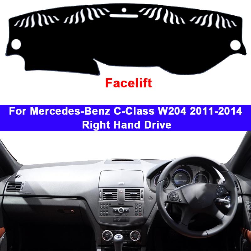 Car Dashboard Cover DashMat Carpet Cape For Mercedes-Benz C-Class W204 2008 - 2014 LHD RHD C-Klasse C180 C200 C220 C250 C300