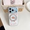 Cute Animal Cake Rotating Stand Phone Case for iPhone 15/16/17 Pro/Pro Max