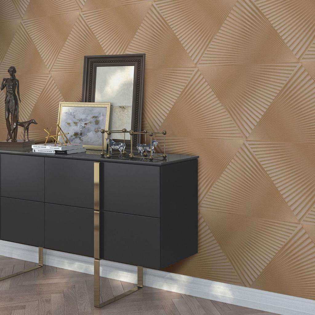 Erismann 3D Geometric Vinyl Textured Wallpaper