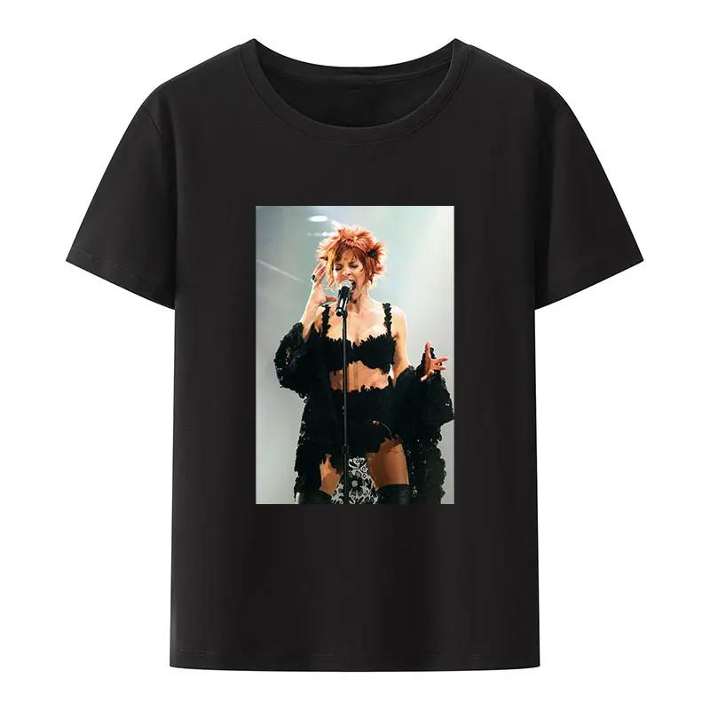 

Майка Mylene Farmer Nevermore Tour Essential Футболка Французская певица актриса Лето Короткий рукав Топы Повседневная уличная одежда Подарок для фанатов S