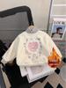 Toddler Girls' Cartoon High-Neck Sweatshirt, Autumn/Winter 2025, Velvet Pullover, Cute and Stylish