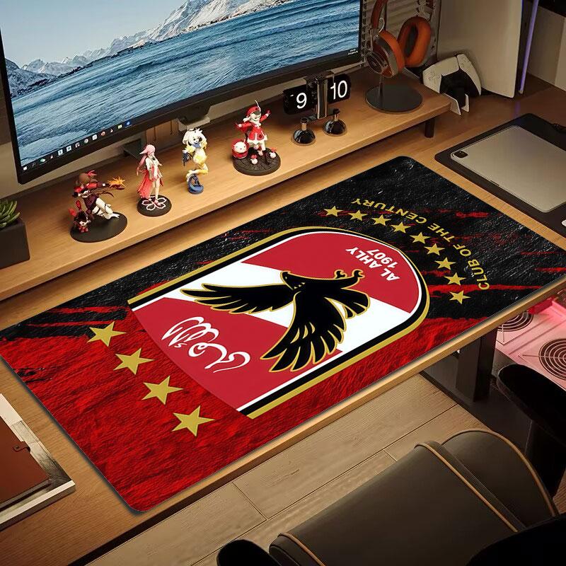 Al Ahly Sporting Club Mouse Pad, Large Gaming Desk Mat, Non-slip XXL Mousepad for Laptop & Tablet, Mini PC Playmat with Stitched Edges