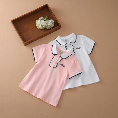 Mädchen Polo-Shirt Sommer Kurzarm Tops Kinder Baumwolle T-shirt Umlegekragen Kleidung 4-12 Jahre Kinder Nette Kleidung