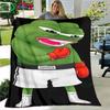 Cartoon Frog Pepe  Printed Four Season Blanket Sofa Cover Travel Bed Plush Office Break Blanket Birthday Gift Picnic Blanket