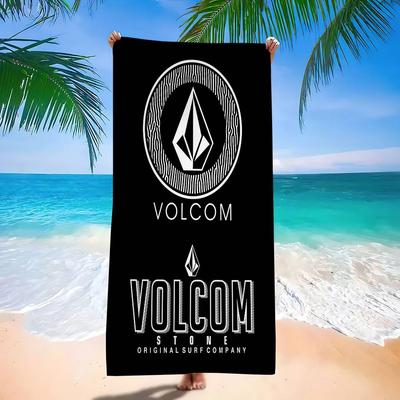 V-Volcoms LOGO Beach Towel Colorful Bath Towels For Girl Microfiber Quick Dry Custom Sand Free Beach Yoga Spa Gym Pool