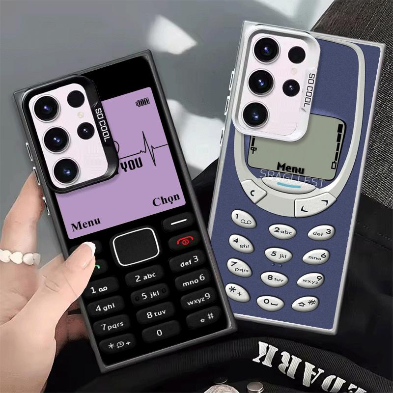 Funny Retro Callphone Shockproof Phone Case for Samsung Galaxy S26 Edge S25 Ultra S24 FE S23 Plus S21 Cover Anti Fall Fundas