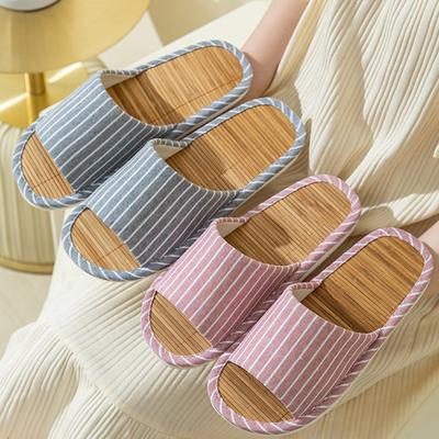 Damskie Kapcie Domowe Buty Domowe Do Wewnątrz Na Podłogę Miękkie Lniane Kapcie Lekkie Unisex Buty do Sypialni Len Klapki Wiosna Jesień