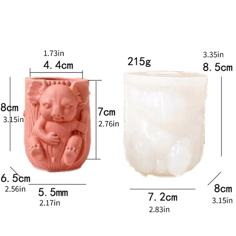 Flexible Silicone Koala Shape Flower Pot Mould To Create Unique Craft And Small Plant Containers