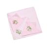 Elegant 60s Yarn Cotton Handkerchief with Butterfly Flower Lace Embroidery for Women