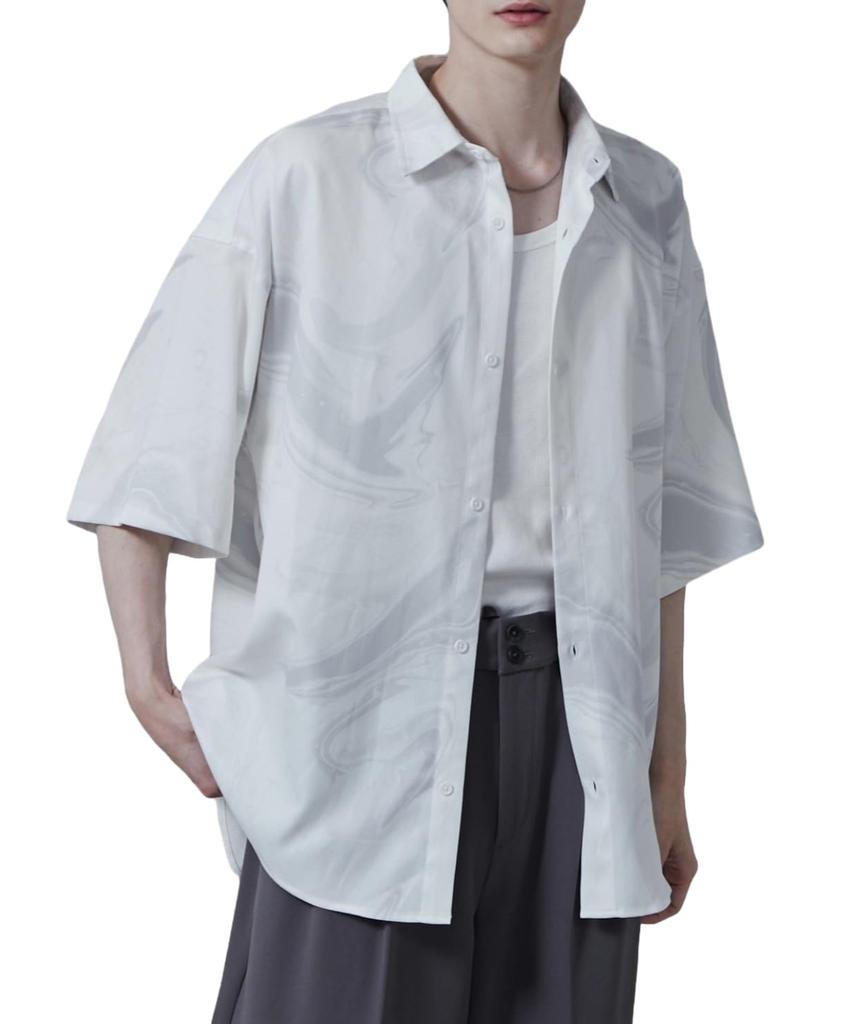 WEGO Unisex Short Sleeve Patterned Big Short Sleeve Patterned Summer Oversized Loose Korean Size Pattern 2 Shirt, Shirt, Top, Clothing, Clothes,