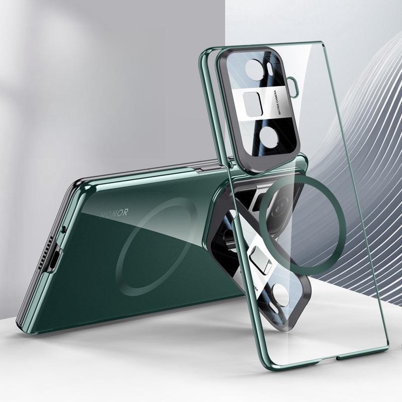 

Подходит для Honor Magicvs3 Чехол для мобильного телефона Пленка Интегрированный Простой Всевключающий Противоударный Кронштейн Магнитная Адсорбция Прозрачный Гальванизированный Чехол Honor Magic Vs3